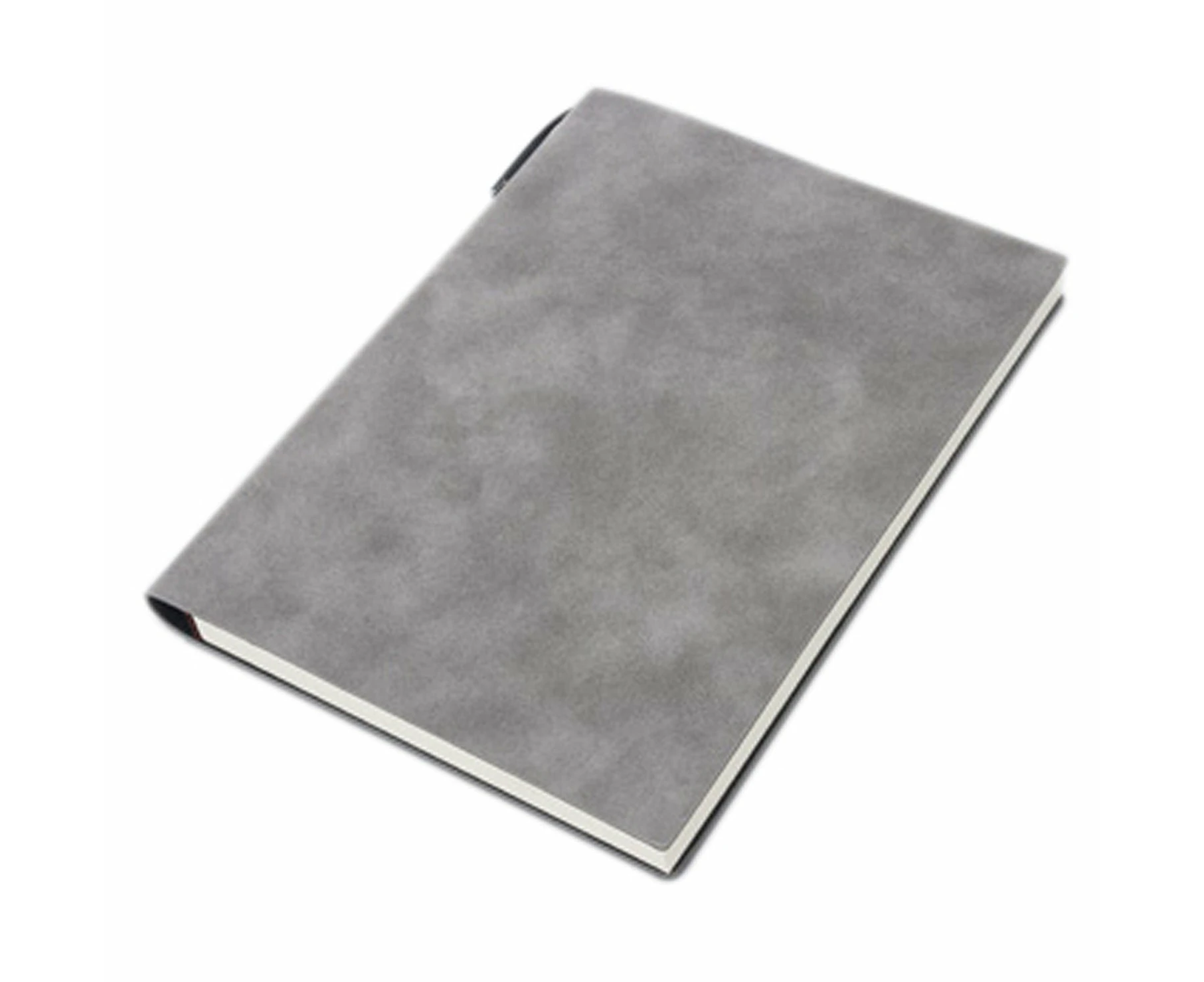 A5 200 Pages Fashion Glued PU Leather Cover Journal Travel Notebook Travellers Diary(Grey)