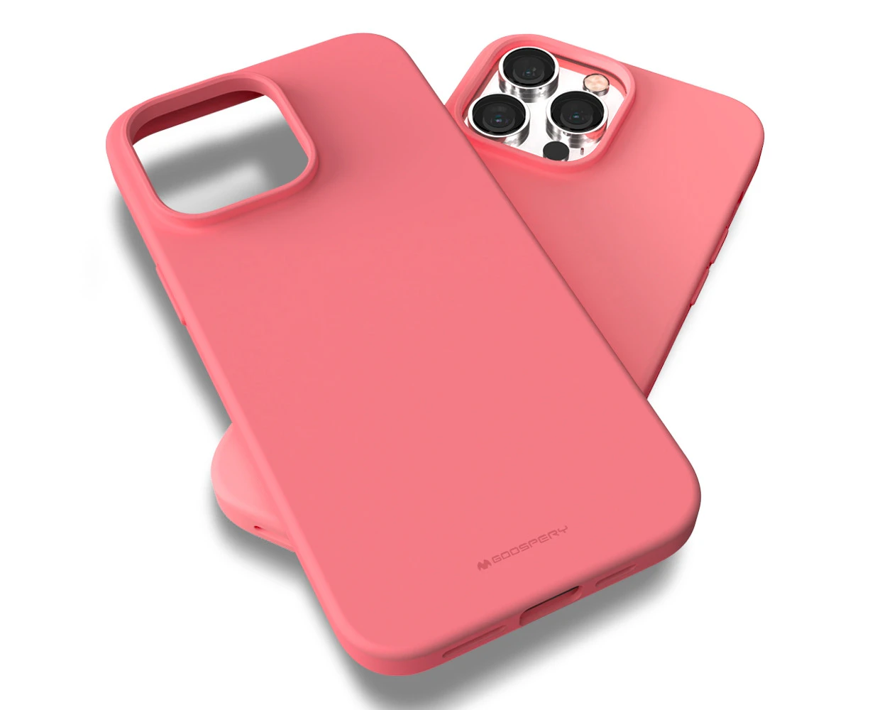 Mercury Soft Feeling Jelly Cover Case for iPhone 15 Pro Max-Pink