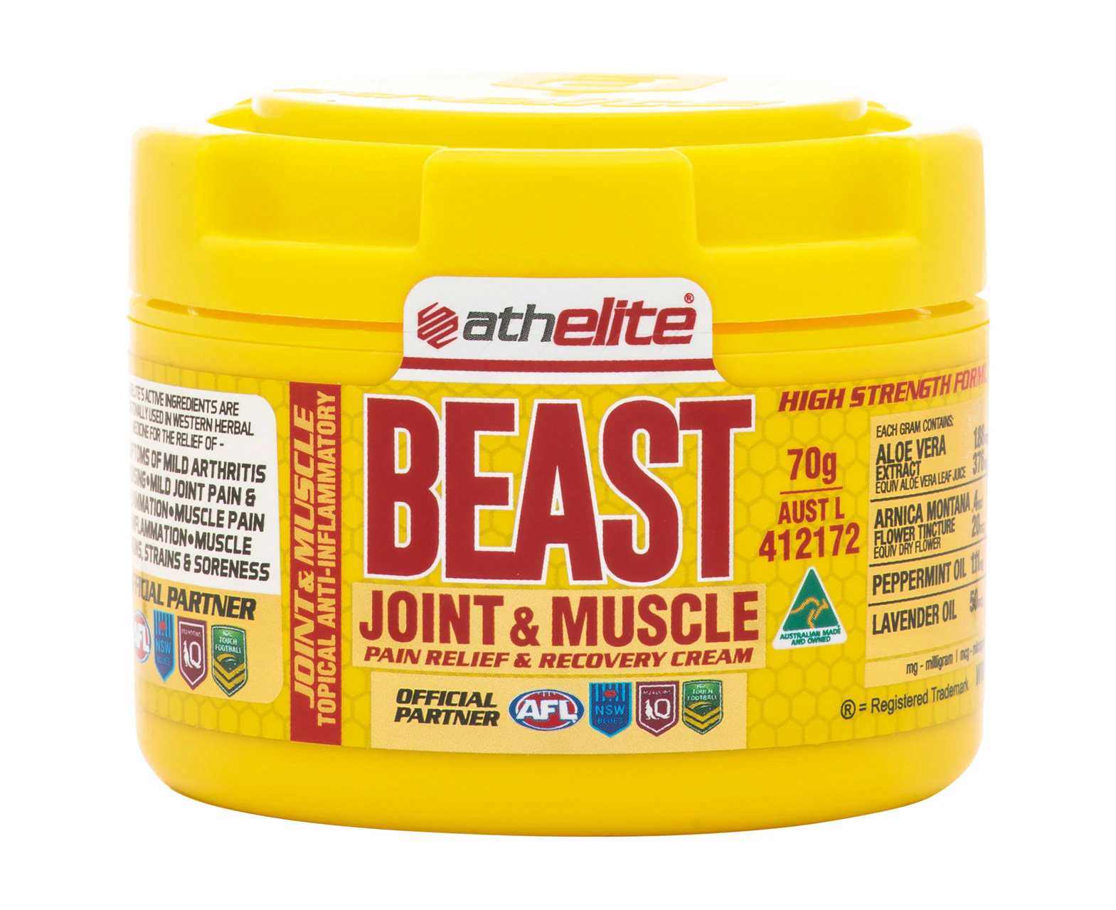 ATHELITE BEAST JOINT & MUSCLE PAIN RELIEF & RECOVERY CREAM 70G