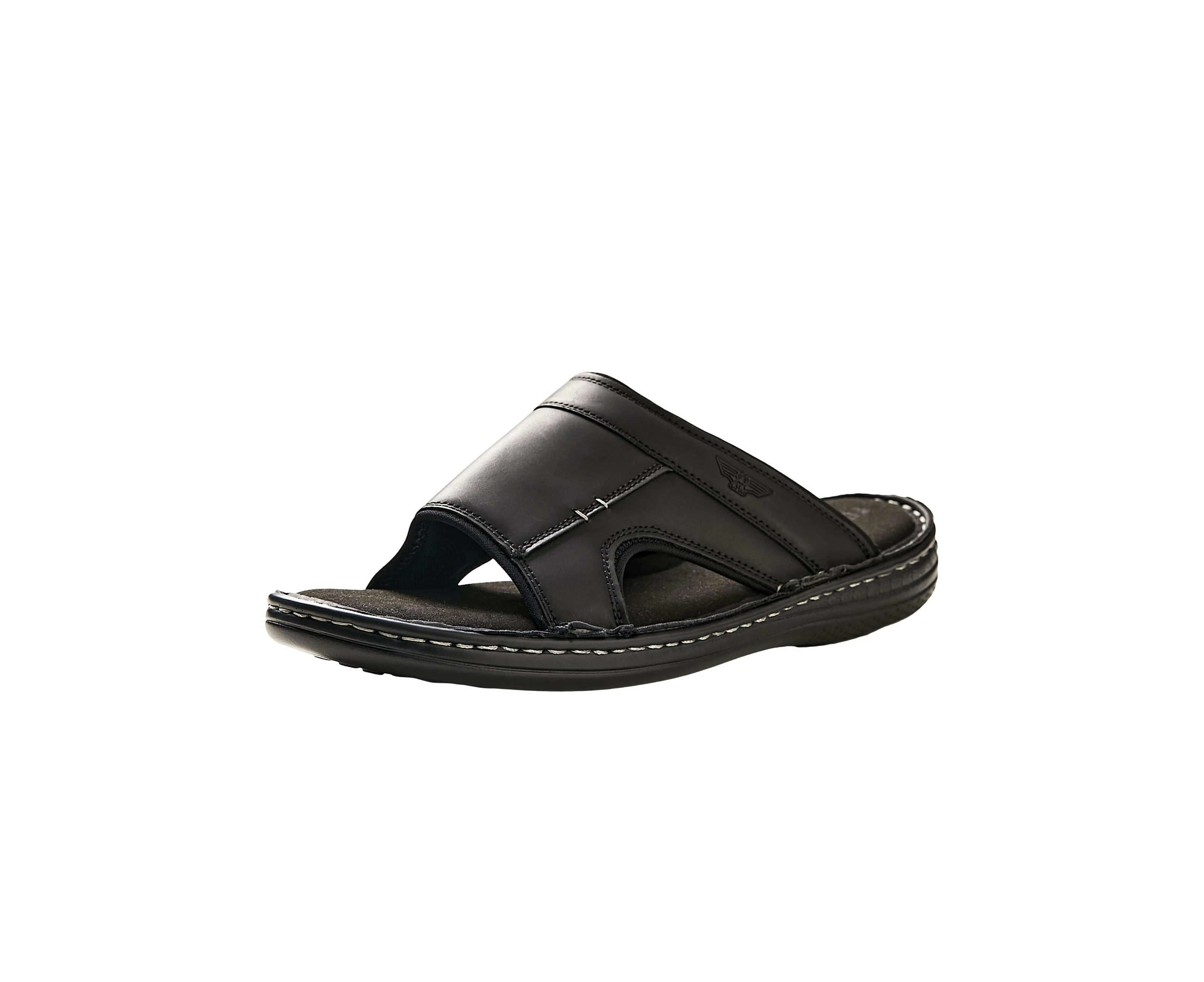 rivers - Mens - Shoes Summer - Mule / Slip On Black - Casual Fashion Footwear - Open Heel - Round Toe - Flat Sole - Ninja - Work Wear - Office Style