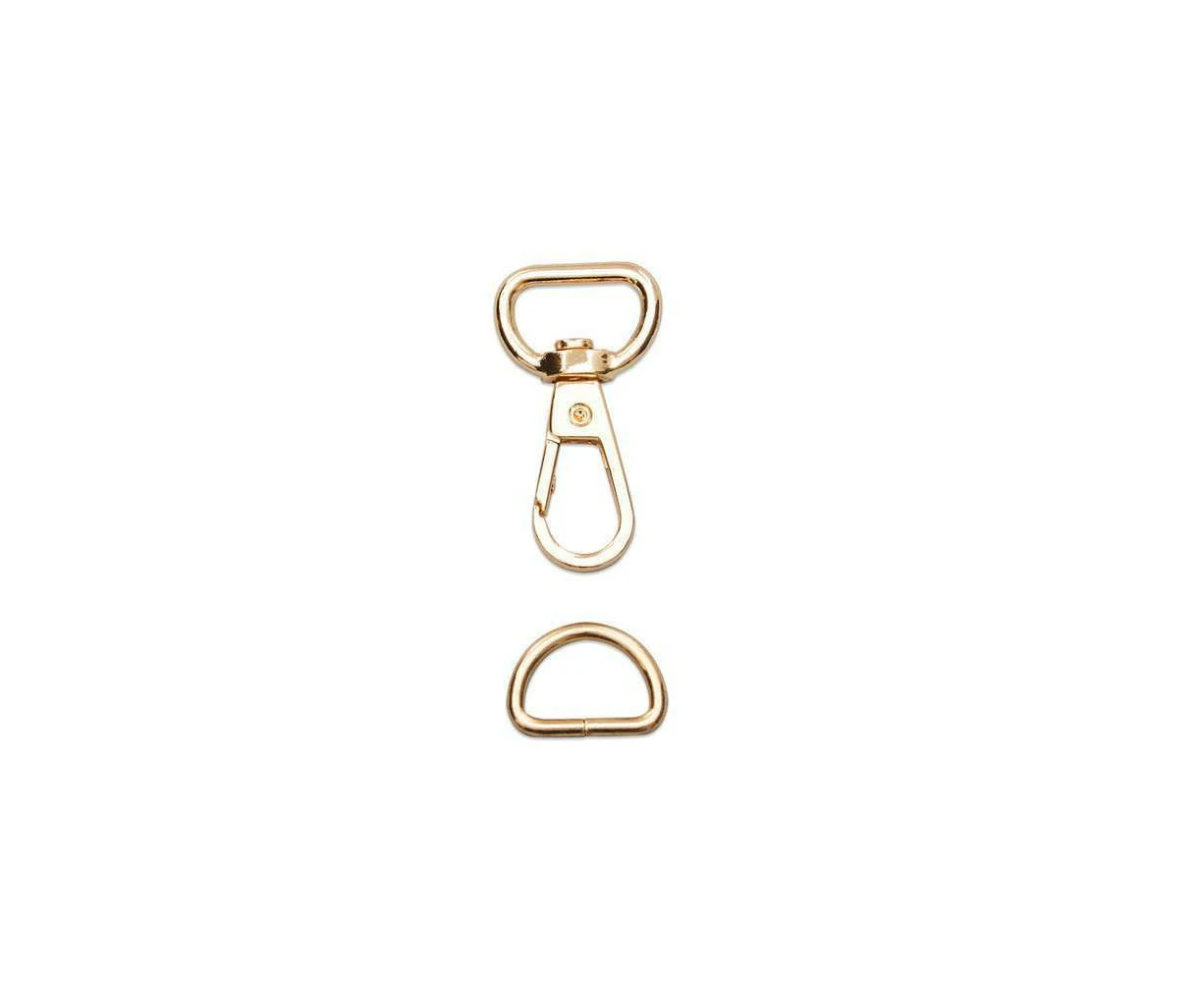 Zakka Rose Gold Swivel Hook & D-Ring Set Bag Making Sewing Craft DIY