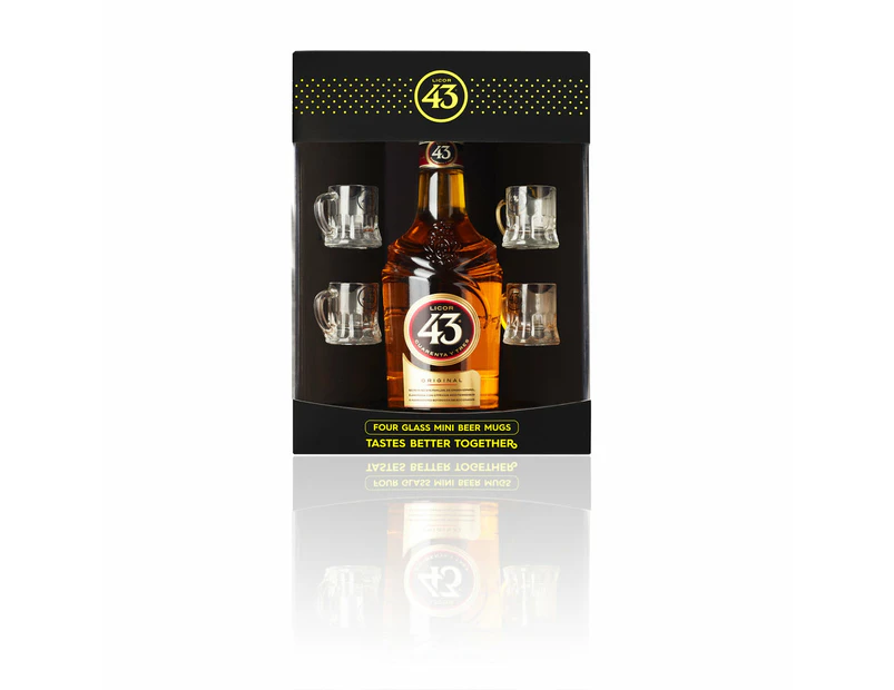 Licor 43 & 4 Mini Beer Glass Gift Pack 700mL