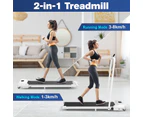 Advwin Walking Pad Treadmill Electric Foldable Treadmill for Home Office Gym Exercise Fitness White