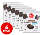 6 x Kez's Kitchen Gluten Free Flourless Brownies Fudgy Chocolate 210g