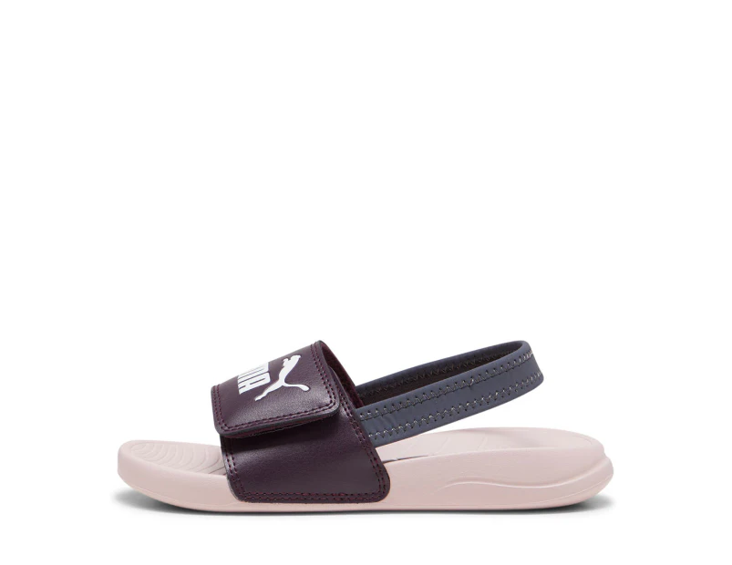 Puma Kids' Popcat 2.0 Backstrap Sandals - Midnight Plum/White/Mauve Mist