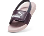 Puma Kids' Popcat 2.0 Backstrap Sandals - Midnight Plum/White/Mauve Mist