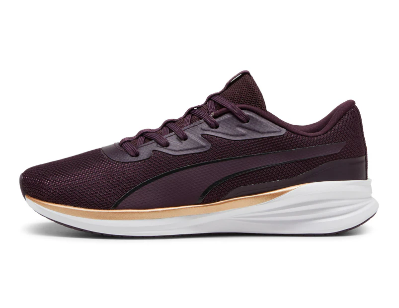 Puma Unisex Night Runner V3 Running Shoes - Midnight Plum/Puma Gold