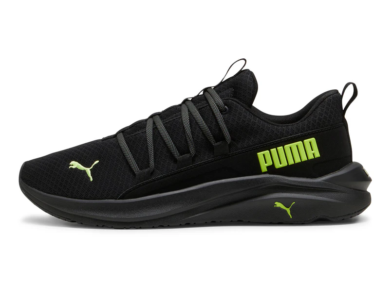 Puma Men's SoftRide One4All Running Shoes - Puma Black/Lime Pow/Cool Dark Gray