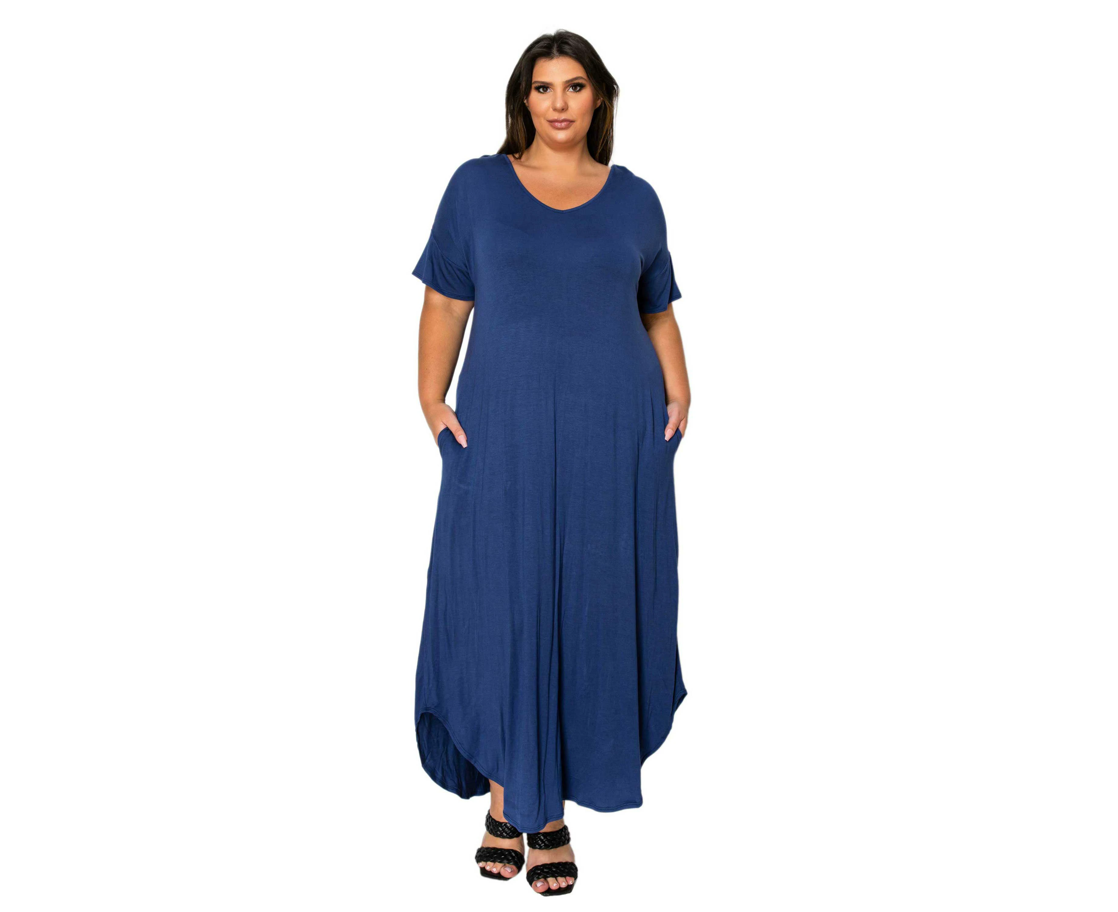 L I V D Women's Plus Size Scarlett Maxi Pocket Dress