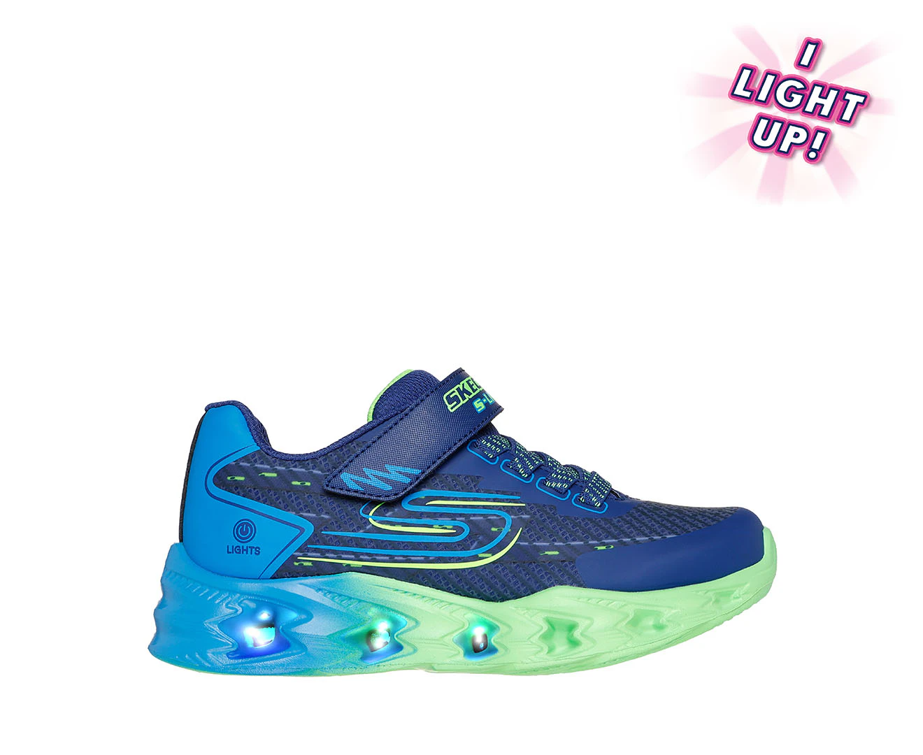 Skechers Boys' S-Lights Vortex 2.0 Quantroid Sneakers - Navy/Blue