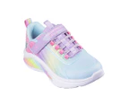 Skechers Girls' S-Lights Rainbow Cruisers Sneakers - Lavender/Multi