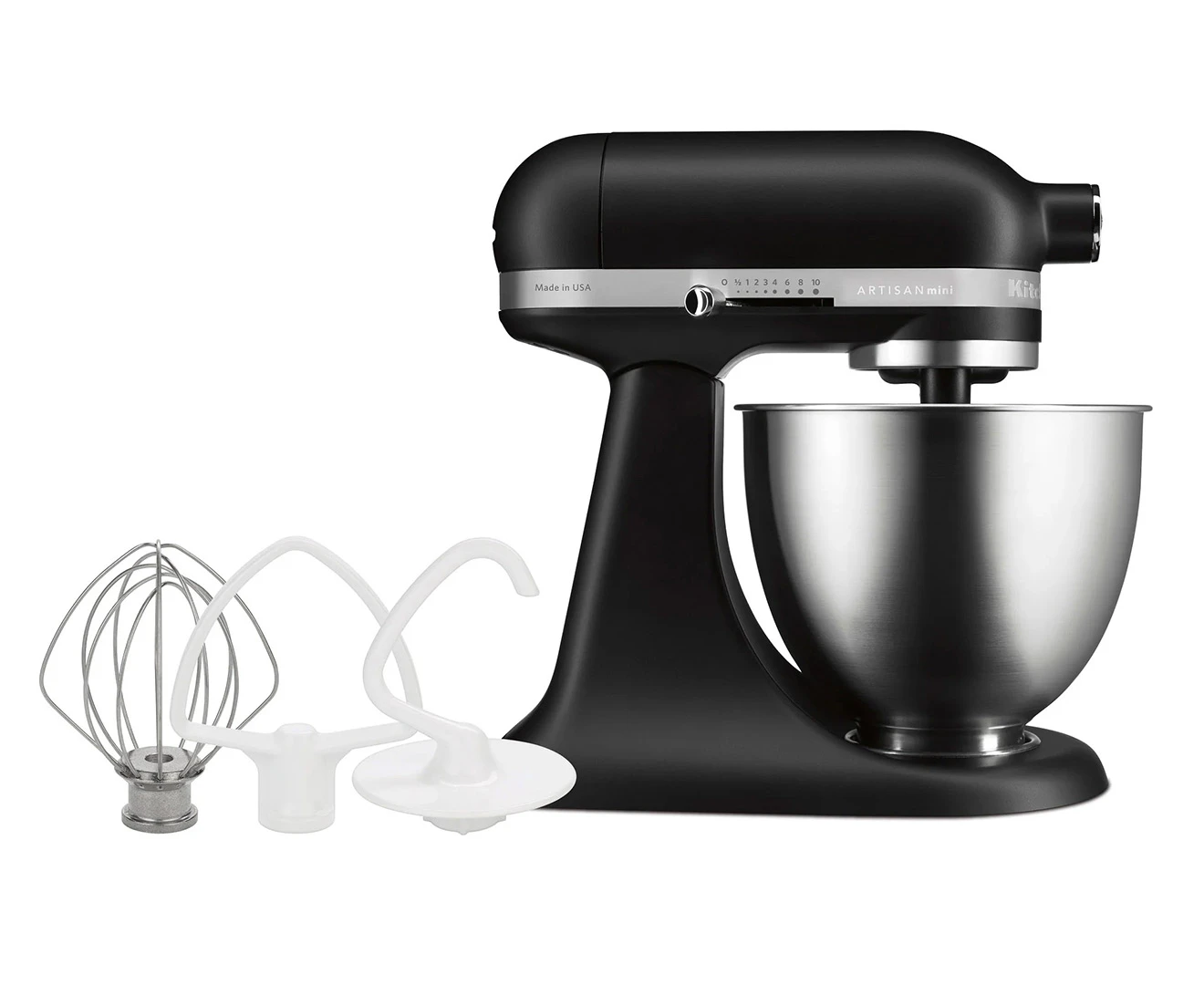 KitchenAid KSM3311 Mini Stand Mixer - Matte Black