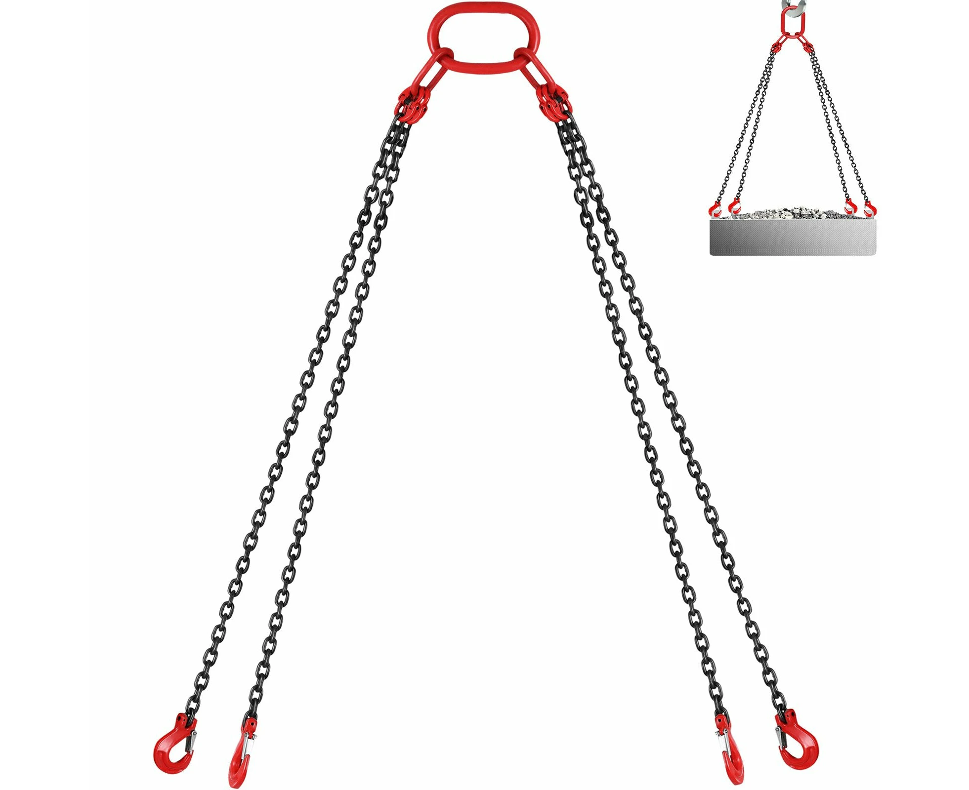 VEVOR Chain Sling 9/32" X 10' Engine Lift Chain G80 Alloy Steel Engine Chain Hoist