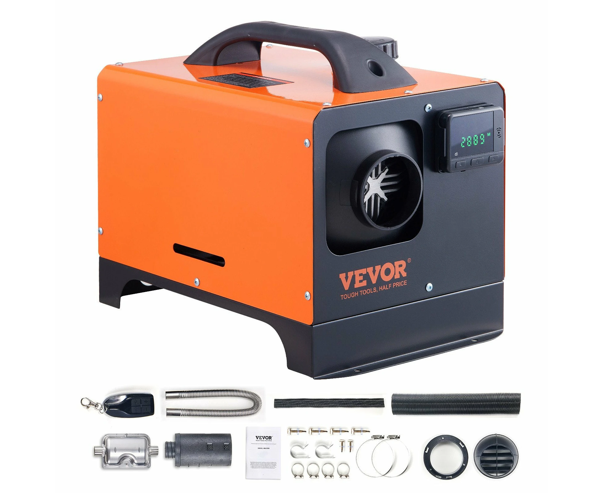 VEVOR Diesel Air Heater, 12V 5KW All-on-one Diesel Heater with Remote Control and