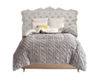 Anyhouz Blanket Grey Cashmere Super Thick Warm Quilt Comforter