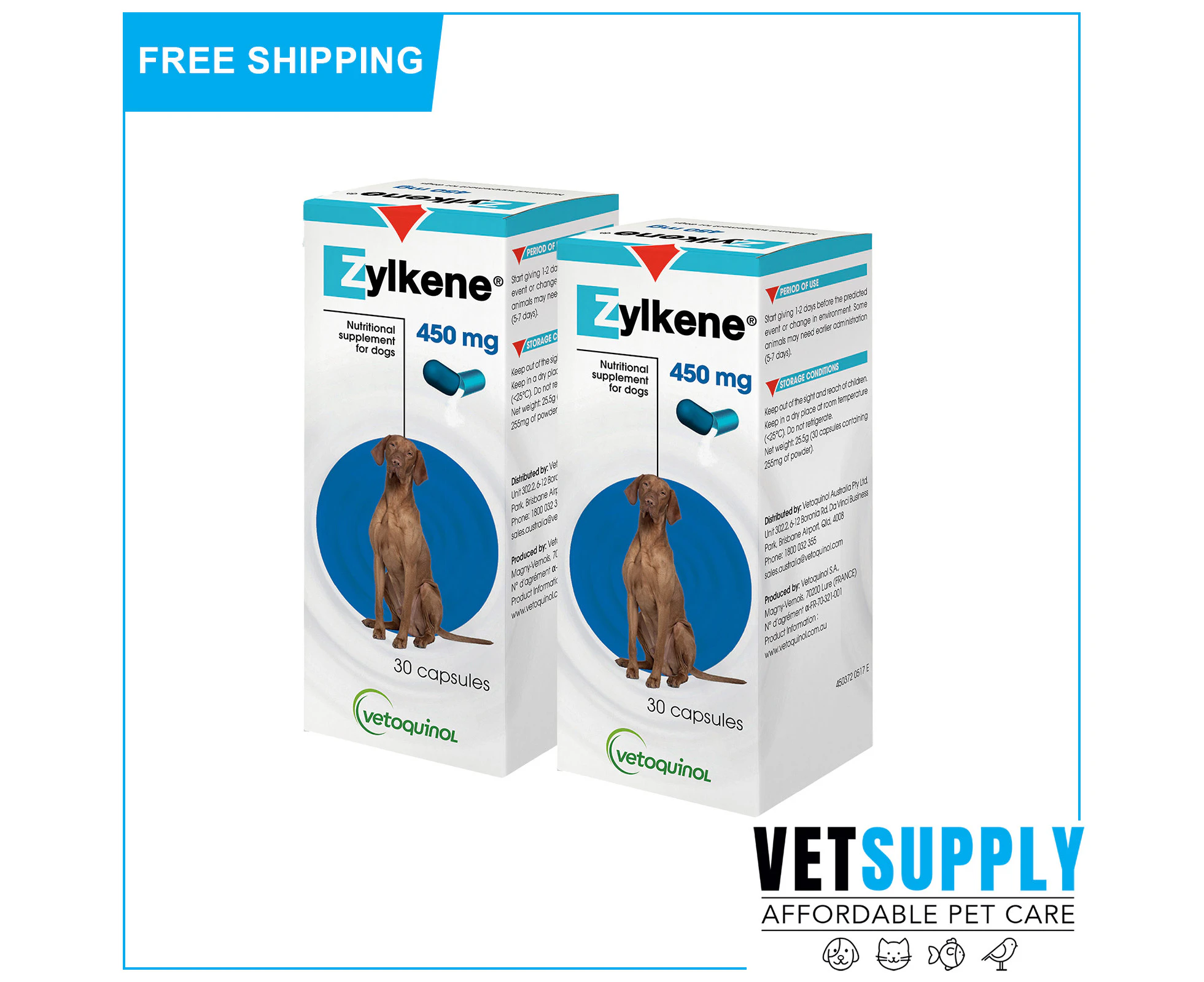 Zylkene Nutritional Supplement For Dogs 450 MG 60 Tablets