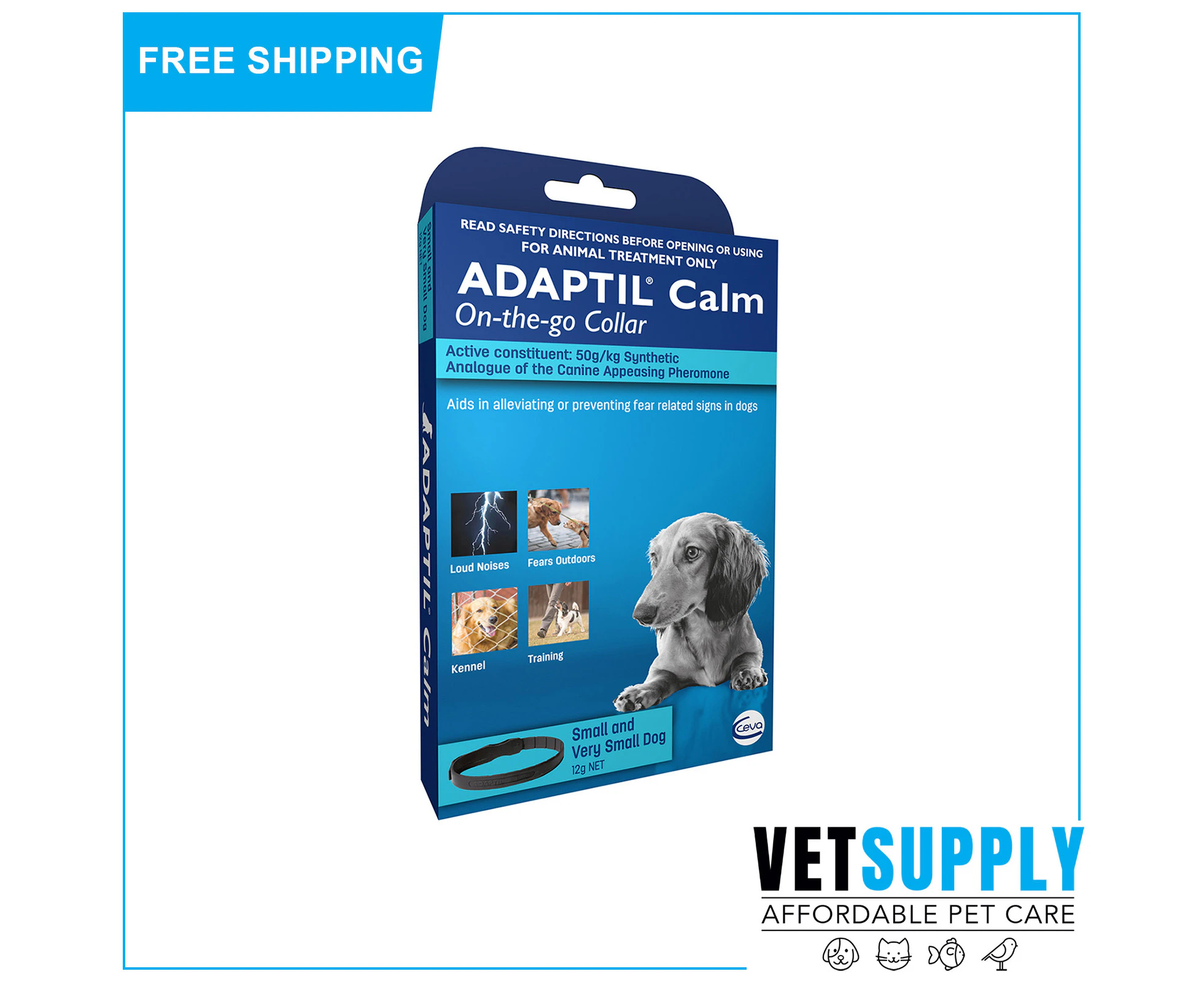 Adaptil Calm On-The-Go Collar 45 cm For Small Dogs 1 Pack