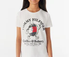 Tommy Hilfiger Youth Bagels Short Sleeve Tee / T-Shirt / Tshirt - White