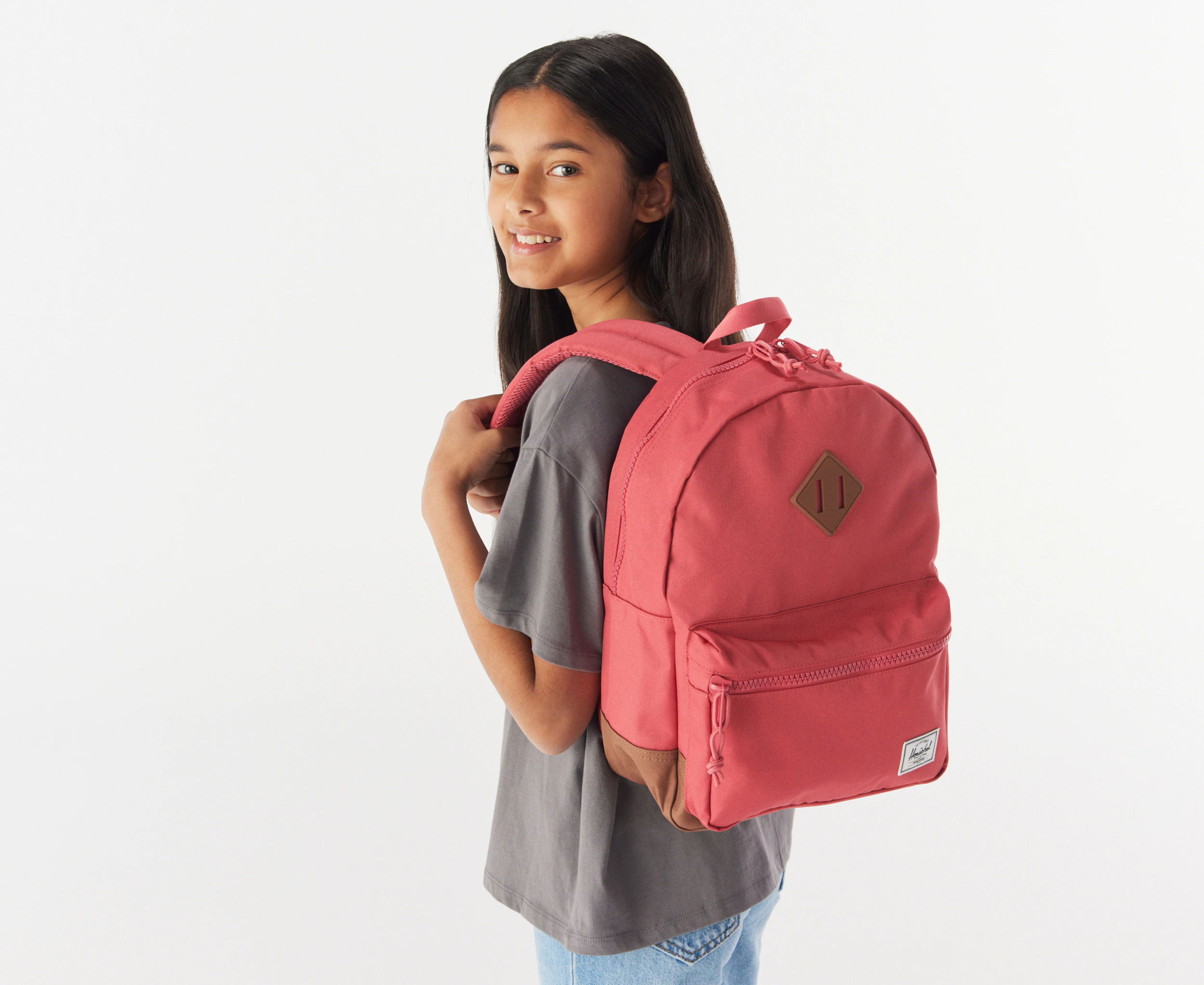 Herschel Supply Co. 15L Heritage Kids' Backpack - Holly Berry/Saddle Brown