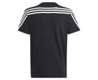 Adidas Youth Future Icons 3-Stripes Tee / T-shirt / Tshirt - Black/White