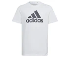 Adidas Youth Essentials Big Logo Tee / T-Shirt / Tshirt - White/Black