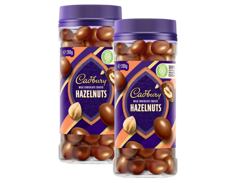 2 x Cadbury Milk Chocolate Coated Hazelnuts 280g