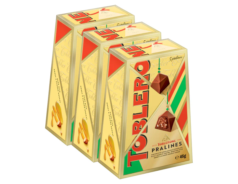 3 x Toblerone Pralines 45g