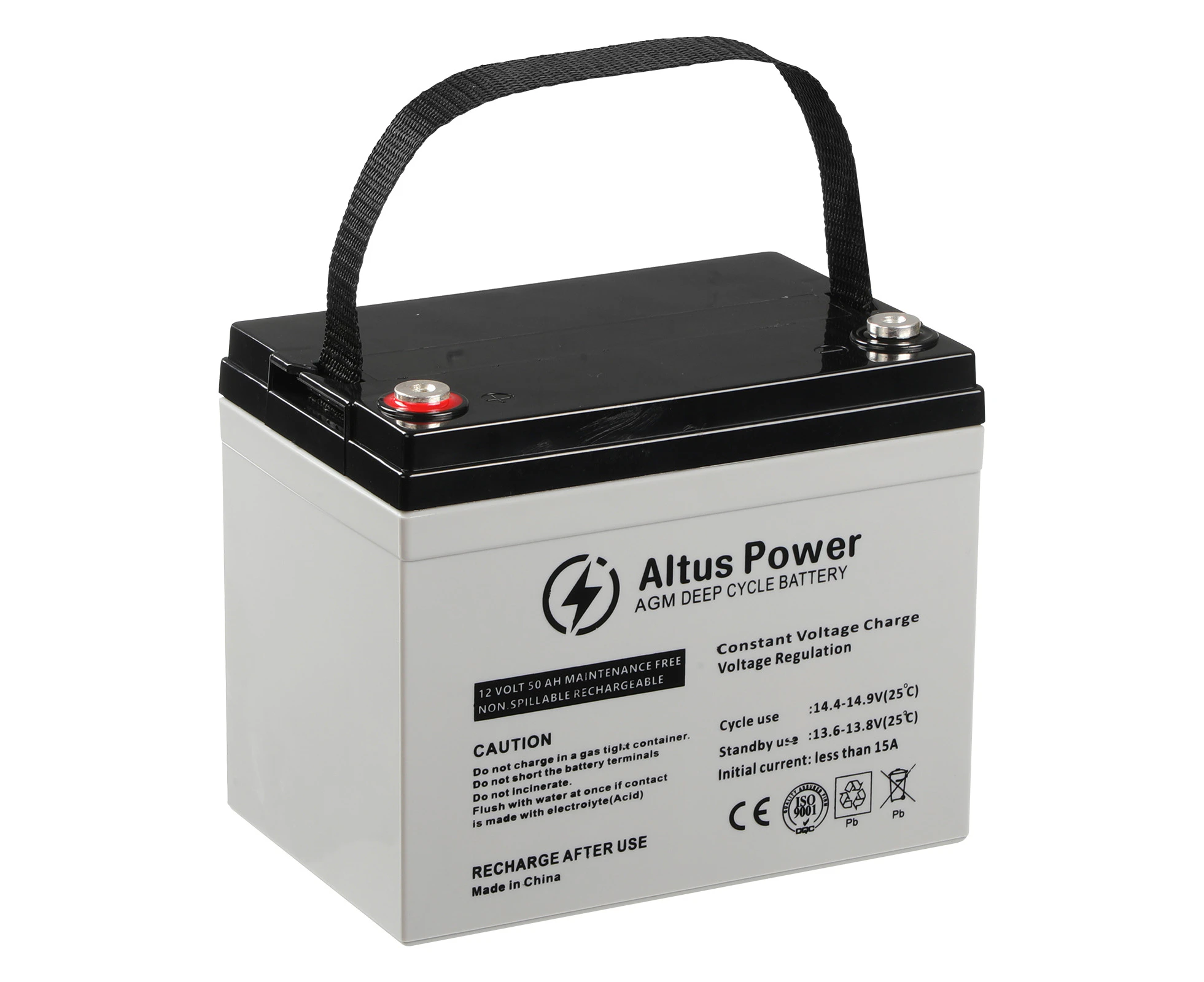 Altus AGM Battery 12V 50ah Battery Deep Cycle SLA Lead Acid Battery