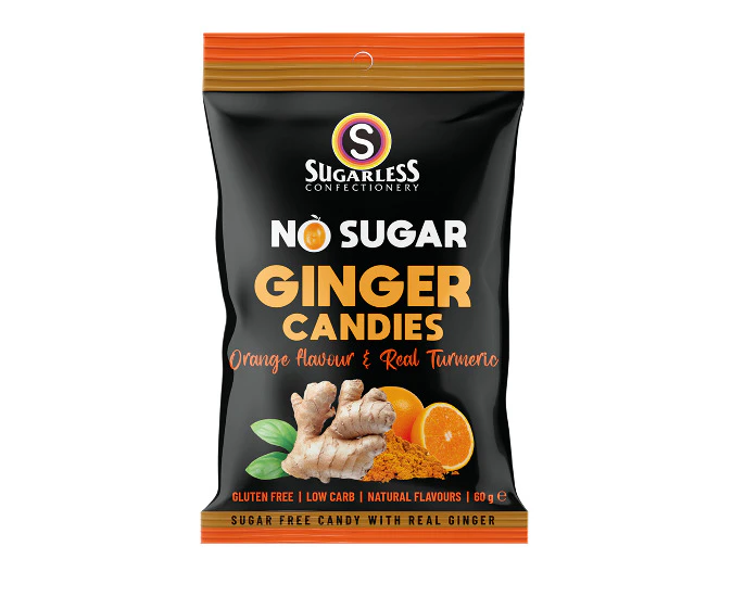 Ginger with Orange Flav Candies 60g