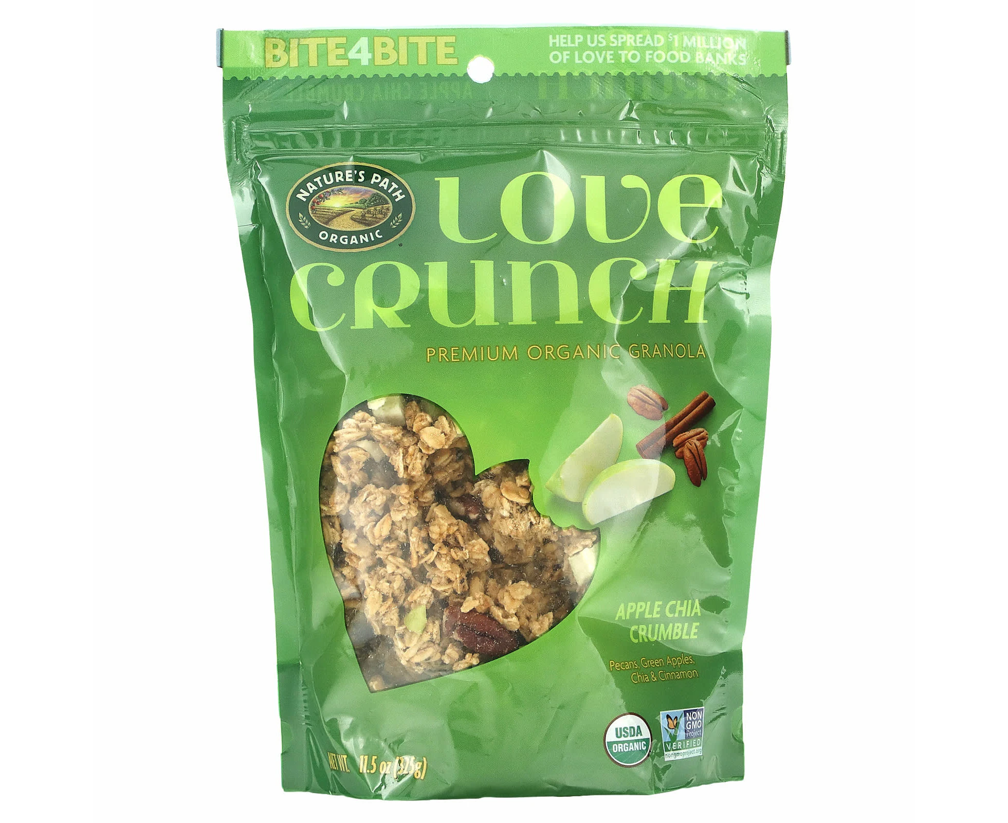 Nature's Path, Love Crunch, Premium Organic Granola, Apple Chia Crumble, 11.5 oz (325 g)