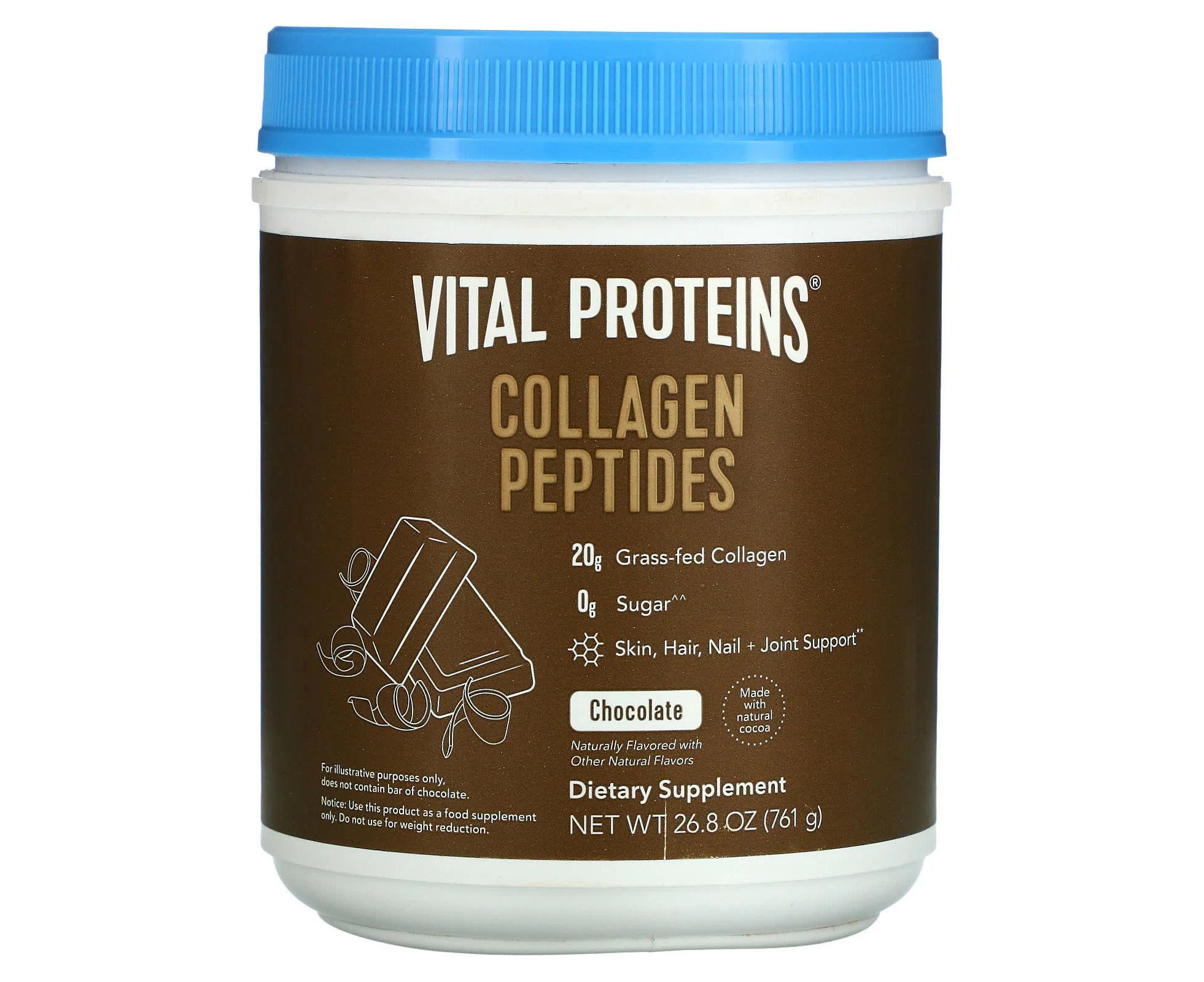 Vital Proteins, Collagen Peptides, Chocolate, 26.8 oz (761 g)