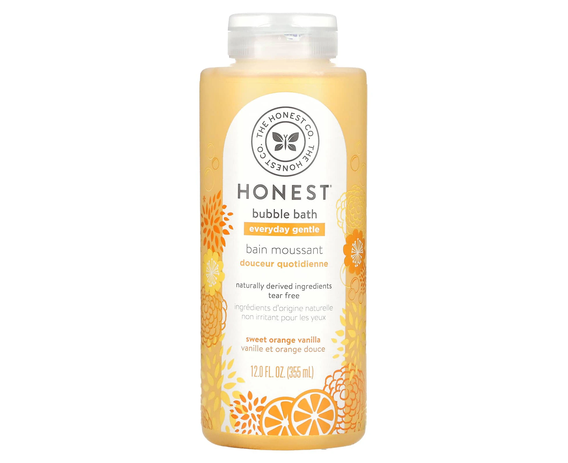 The Honest Company, Everyday Gentle Bubble Bath, Sweet Orange Vanilla, 12 fl oz (355 ml)