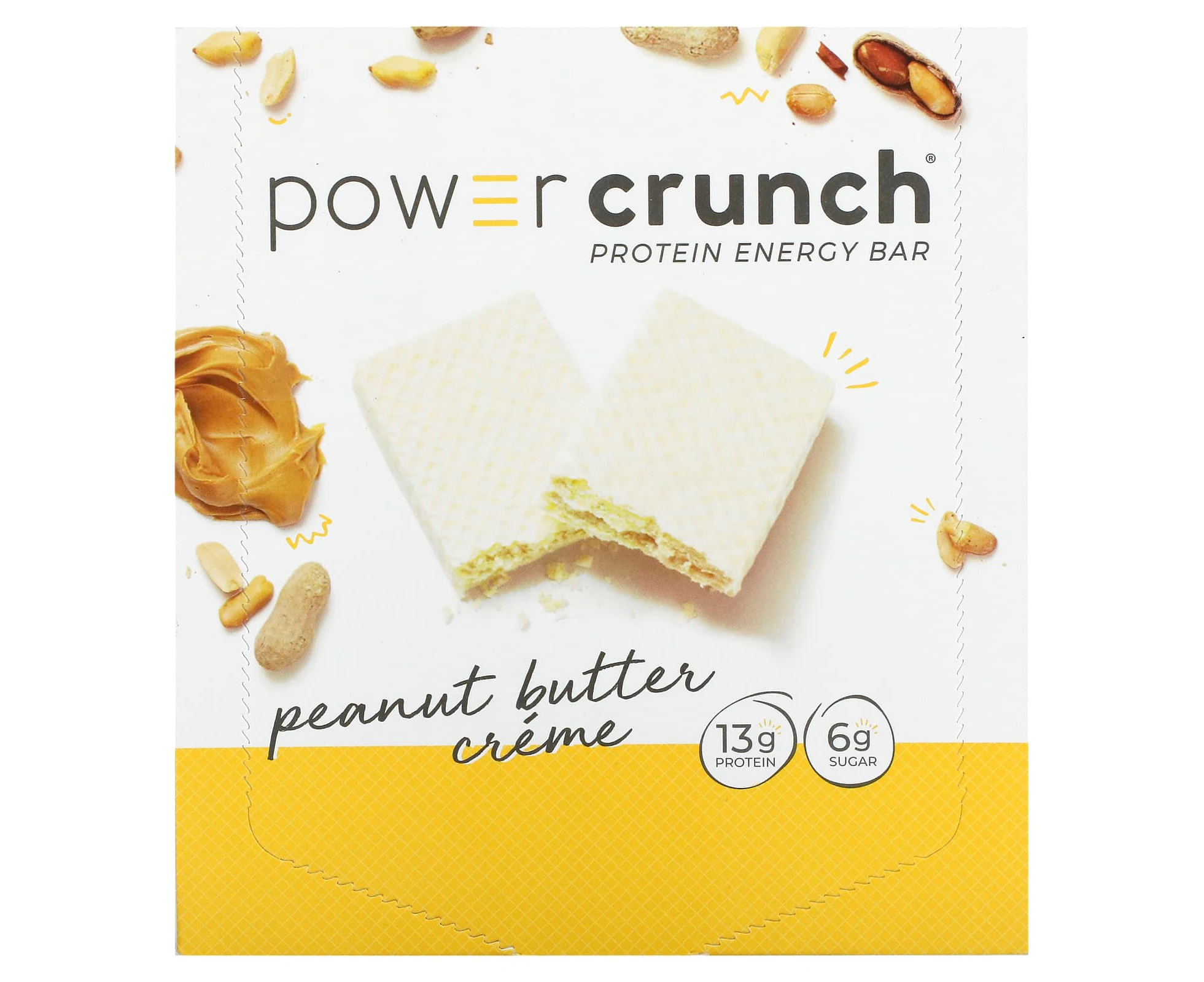 BNRG, Power Crunch Protein Energy Bar, Peanut Butter Creme, 12 Bars, 1.4 oz (40 g) Each