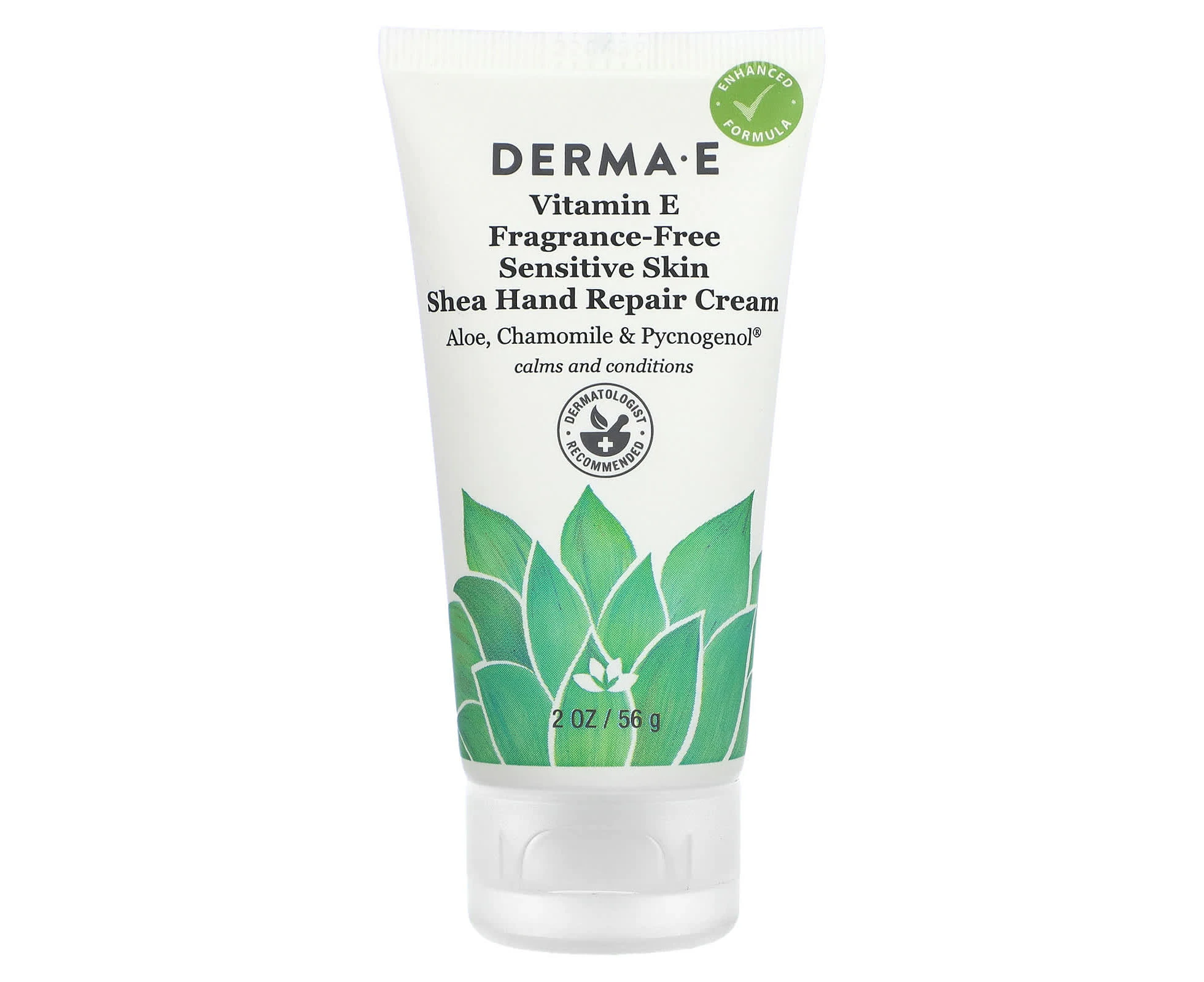 DERMA E, Sensitive Skin Shea Hand Repair Cream, Vitamin E, Fragrance-Free, 2 oz (56 g)