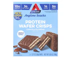 Atkins, Anytime Snacks, Protein Wafer Crisps, Chocolate Creme, 5 Bars, 1.27 oz (36 g) Each