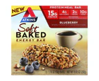 Atkins, Soft Baked Energy Bar, Blueberry, 5 Bars, 1.76 oz (50 g) Each