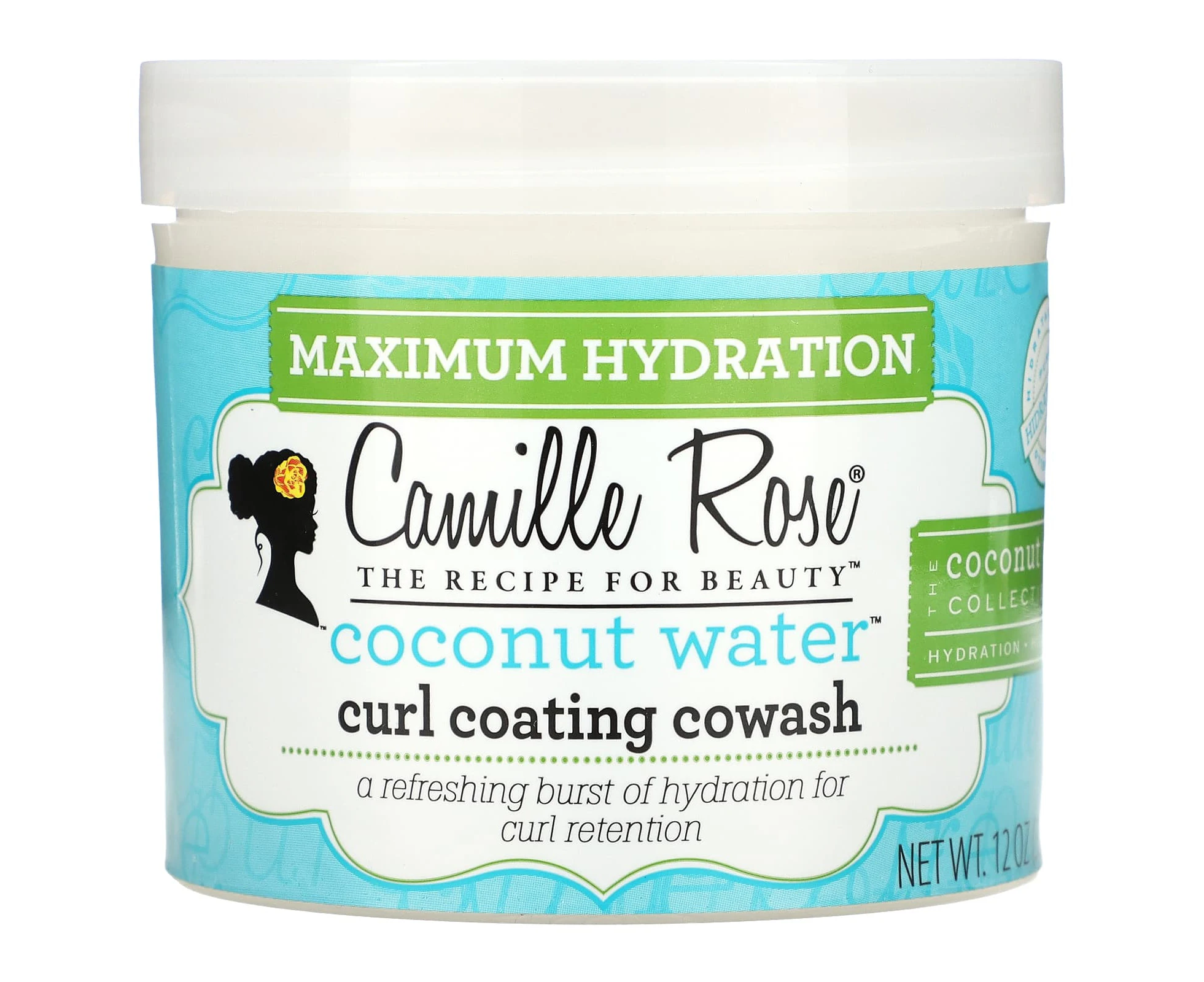 Camille Rose, Coconut Water, Curl Coating Cowash, Maximum Hydration, 12 oz (354 ml)