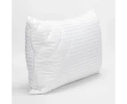 Luxury Quilted Pillow - High Profile, White