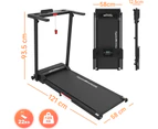 Advwin Electric Folding Treadmill Walking Pad Home Office Gym Exercise Fitness Black