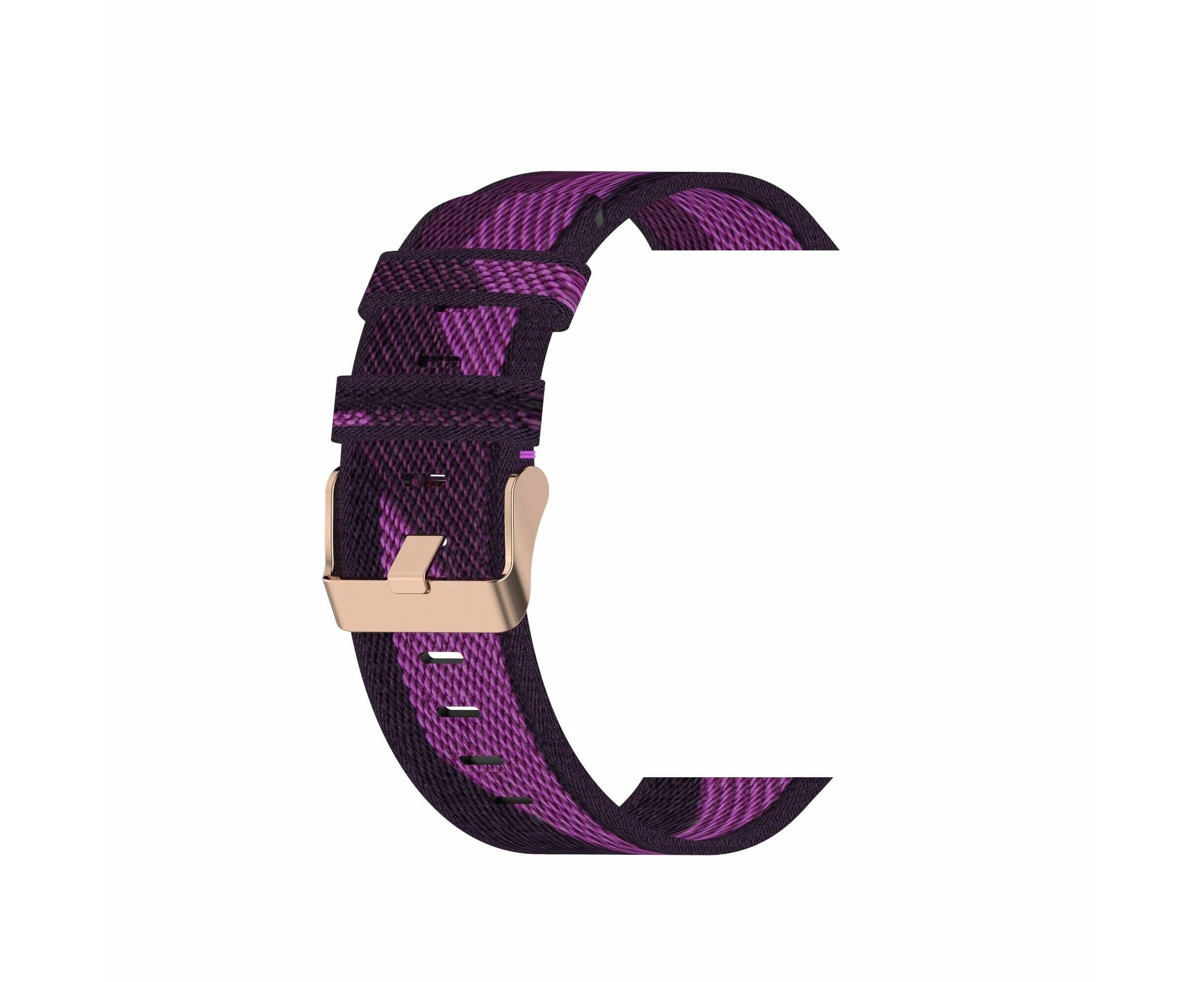 Stylish Canvas Watch Straps Compatible with Ryze Flex Smart Watch - Purple Pattern