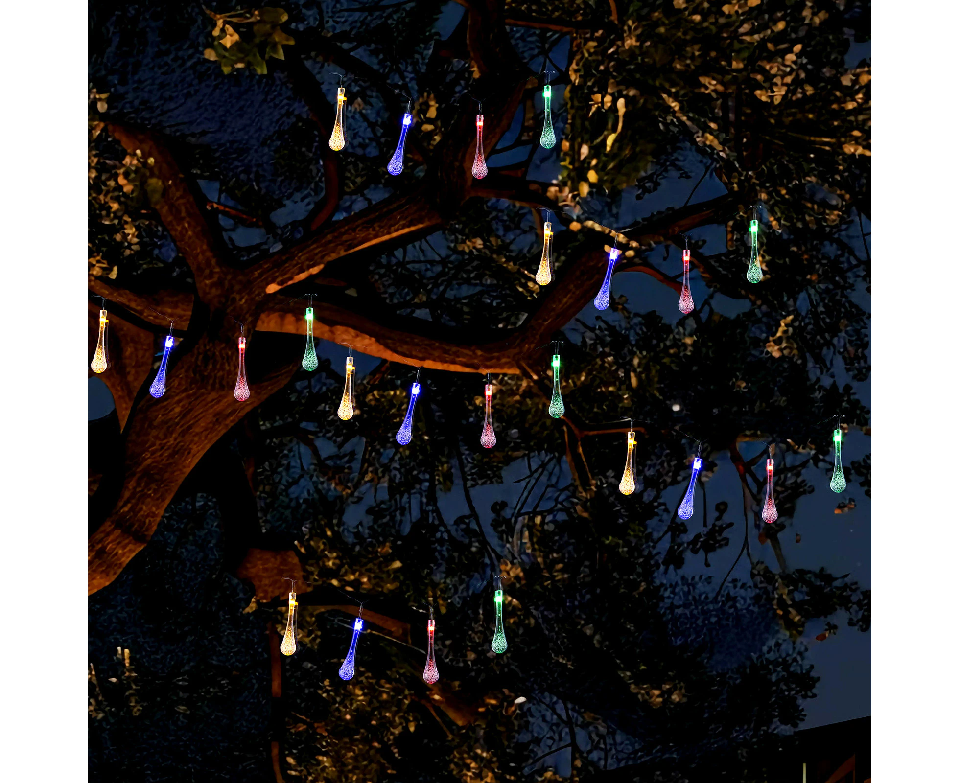 Stockholm Christmas Lights SOLAR BUBBLE String Lights Multi Colour LEDs Outdoor