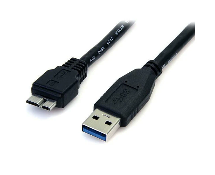 StarTech.com StarTech USB3AUB50CMB 0.5m 1.5ft Black USB 3.0 Micro B Cable [USB3AUB50CMB]