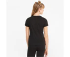 Puma Youth Girls' Essentials+ Logo Tee / T-Shirt / Tshirt - Puma Black