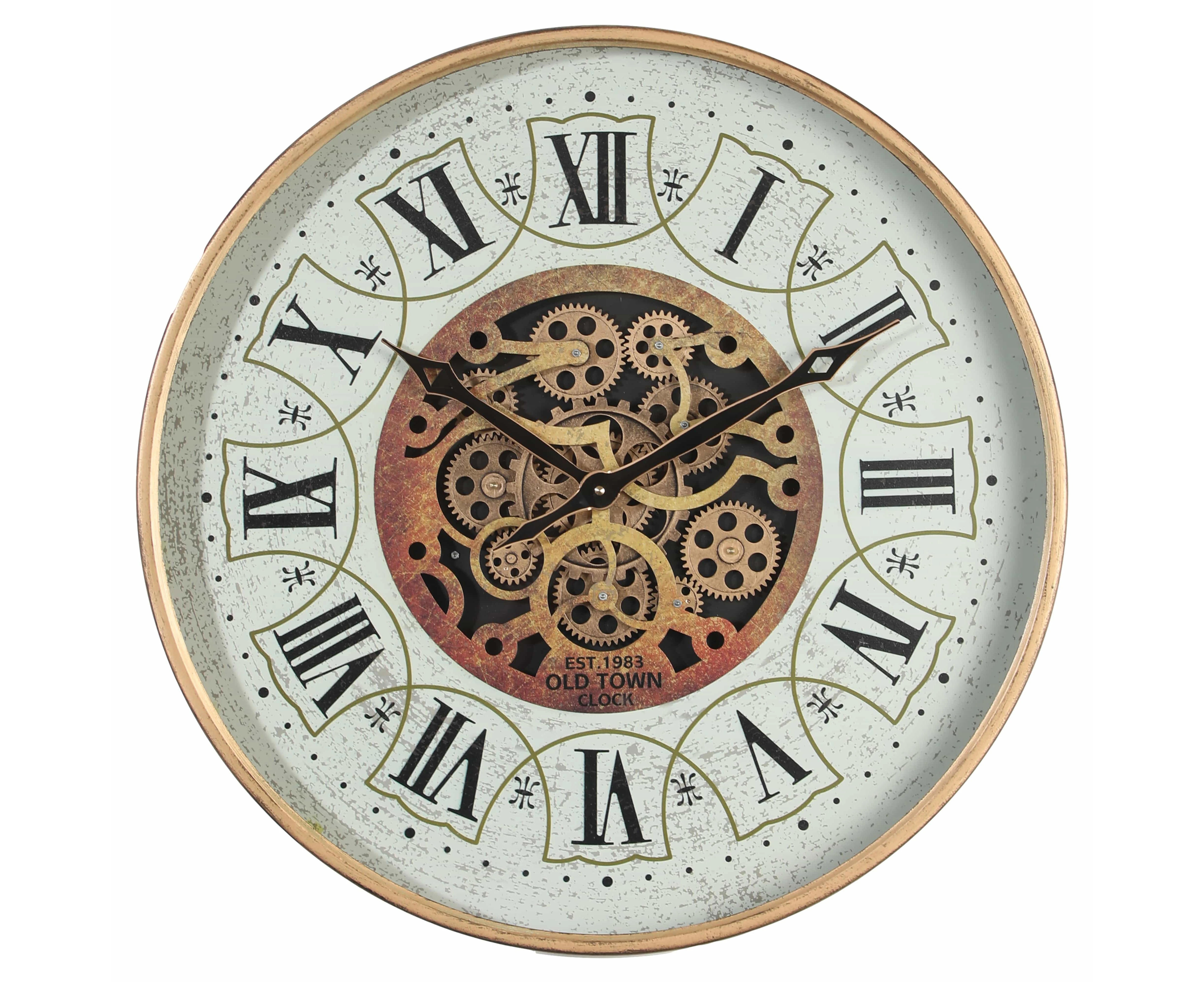 Est 1983 Round Moving Cogs Wall Clock