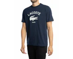 Lacoste Men's Signature Print Cotton T-Shirt - Blue