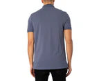 HUGO Men's Dereso232 Logo Slim Polo Shirt - Blue