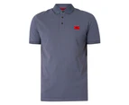 HUGO Men's Dereso232 Logo Slim Polo Shirt - Blue