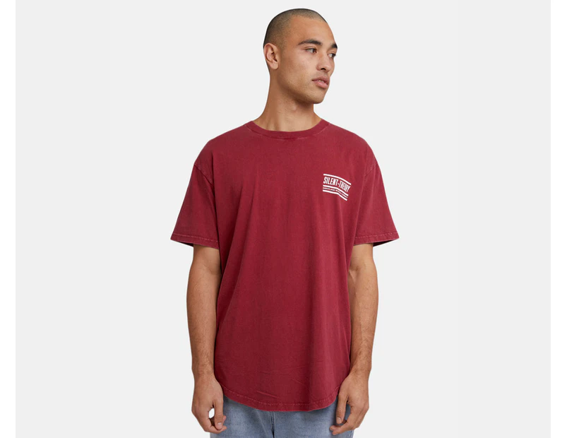 Silent Theory Men's Studio Tee / T-Shirt / Tshirt - Burgundy