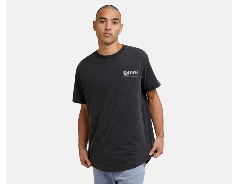 Silent Theory Men's Chase Tee / T-Shirt / Tshirt - Washed Black