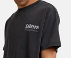 Silent Theory Men's Chase Tee / T-Shirt / Tshirt - Washed Black